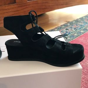 JEFFREY CAMPBELL BLACK SUEDE SANDAL